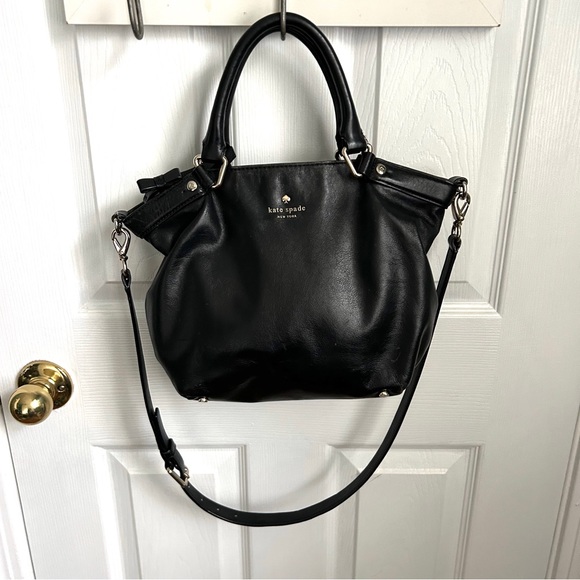 Kate Spade Black Leather Carry-all Shoulder Bag - Picture 12 of 16